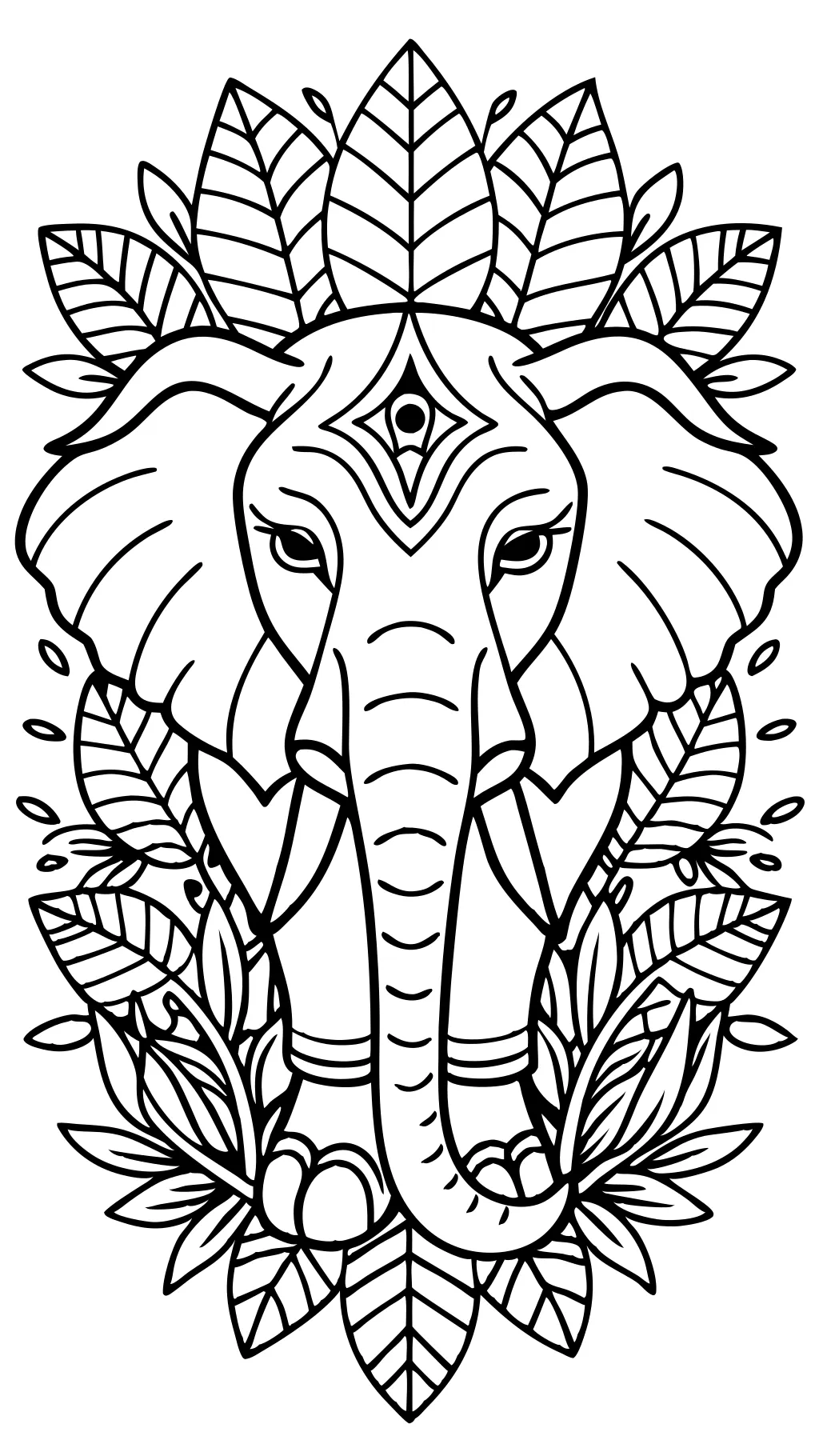 coloriages d’éléphant adultes